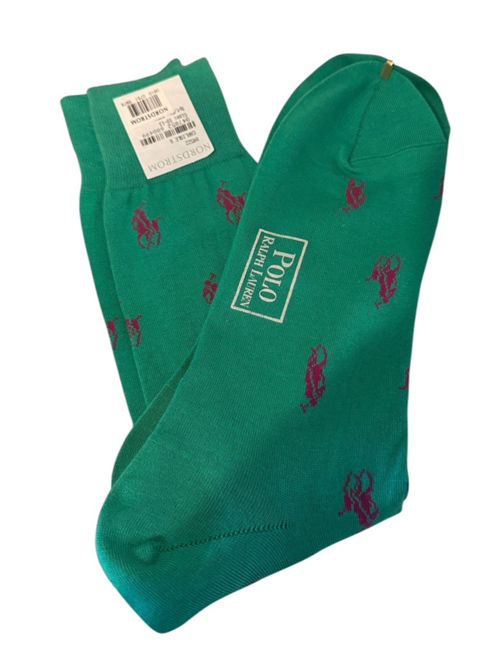 Polo Ralph Lauren Green‎ Pony Logo Dress Socks NWT Size 10-13 Nordstrom